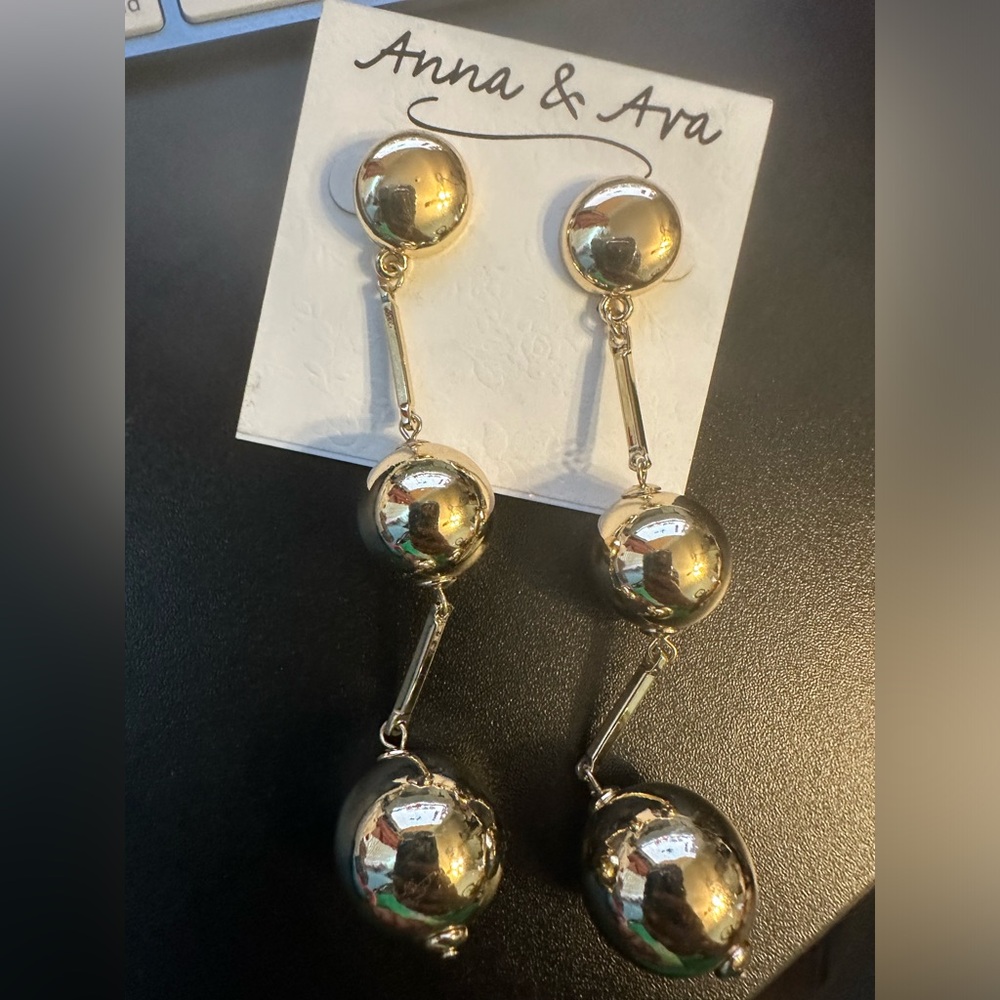 New Anna & Ava ball dangle earrings